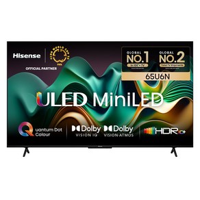 HISENSE 4K ULED Mini LED 스마트TV 65U6N, 165cm(65인치), 벽걸이형, 방문설치