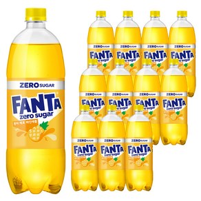 환타 제로 파인애플향, 1L, 12개