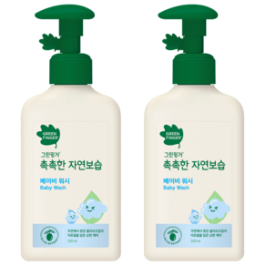 그린핑거 촉촉한 자연보습 베이비 워시, 320ml, 2개