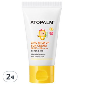 아토팜 징크 마일드 업 선크림 SPF50+ PA++++, 65g, 2개