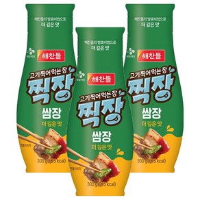 해찬들 찍장 쌈장 튜브형, 300g, 3개