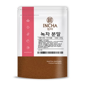 인차 녹차분말, 200g, 1개