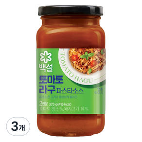 백설 토마토 라구 파스타 소스, 375g, 3개