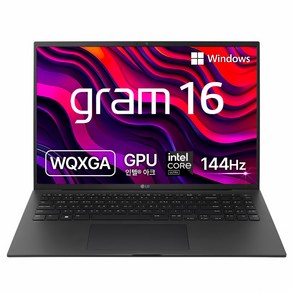 LG전자 2024 그램 16 코어Ulta5 인텔 14세대, 옵시디안블랙, 512GB, 16GB, WIN11 Home, 16Z90S-GA5BK