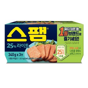 스팸 25% 라이트, 340g, 3개