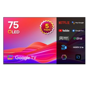 이노스 5년 무상AS 4K UHD QLED 구글 ZERO EDITION TV, 189cm(75인치), G75QLED, 벽걸이형, 방문설치