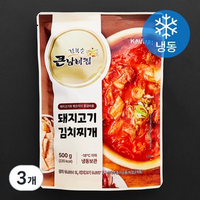 캐비아 김북순큰남비 돼지고기 김치찌개 (냉동), 3개, 500g