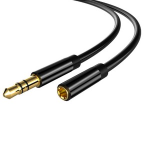 피플더샵 GM 3.5mm AUX 오디오 마이크 연장케이블 2m, 블랙