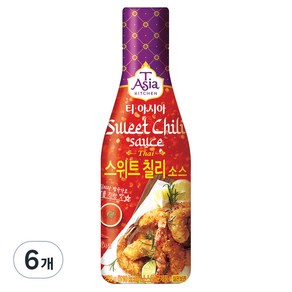 티아시아키친 스위트 칠리 소스, 290g, 6개