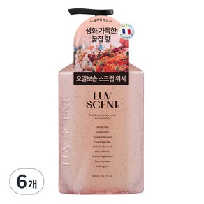 럽센트 스크럽 워시 플라워마켓 화이트튤립향, 500ml, 6개