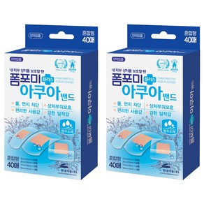 현대약품 폼포미 플러스 아쿠아 밴드 40p 세트 혼합형, 2개