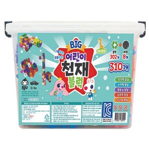 키즈팡팡 BIG 어린이 천재 사각블럭 310p, 혼합색상, 310개, 1개