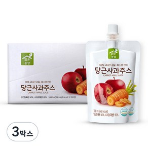 맑은농장 당근사과주스, 100ml, 30개