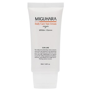 미구하라 데일리 케어 선크림 오리진 SPF50+ PA+++, 50ml, 1개