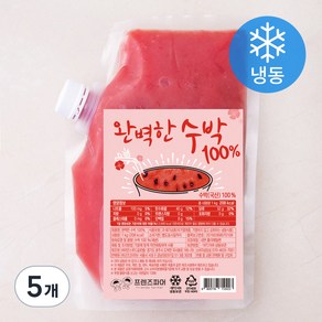 프렌즈파머 완벽한 수박 100% 1kg (냉동), 5개