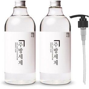 살림백서 주방세제 청귤향 + 전용펌프 세트, 1L, 2개