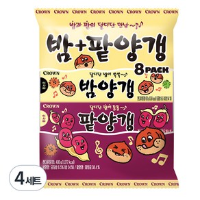 크라운 밤양갱 4p + 팥양갱 4p, 400g, 4세트