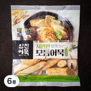 삼진어묵 시원한 모듬어묵 무파마, 456g, 6봉