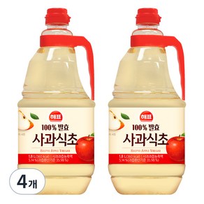 해표 사과식초, 1.8L, 4개