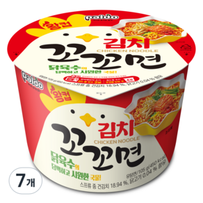 팔도 김치꼬꼬면 왕컵 105g, 7개