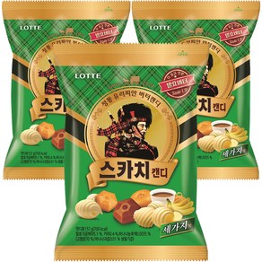 롯데웰푸드 스카치 캔디 세가지맛, 3개, 157g