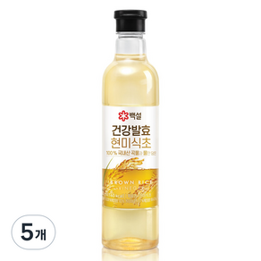 백설 건강발효 현미식초, 5개, 800ml