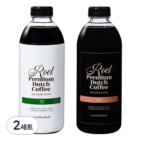 로엘 더치커피 콜드브루 원액 2종 세트, 브라질 세하도 1000ml + 콜롬비아 수프리모 1000ml, 2세트