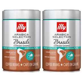 일리 아라비카셀렉션 브라질 세라도 원두, 250g, 2개, 홀빈(분쇄안함)