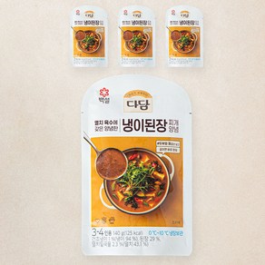 다담 냉이 된장찌개 양념, 140g, 4개입