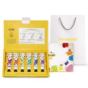 비마스터 허니카페 짜먹는 꿀차 40g x 6종 선물세트 튜브형 + 쇼핑백, 1세트