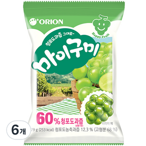 오리온 마이구미 청포도, 79g, 6개