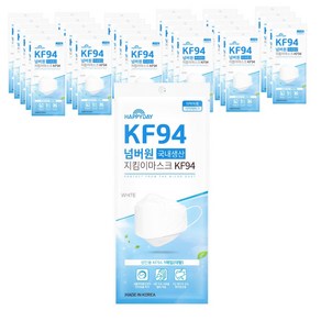 해피데이 넘버원 지킴이 황사마스크 대형 KF94 화이트, 1개입, 30개