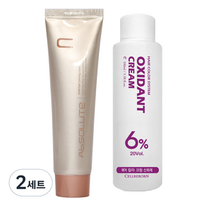 에비뉴쉬에뜨 앱솔루트 컬러링 크림 염색제 120g + 산화제 100ml