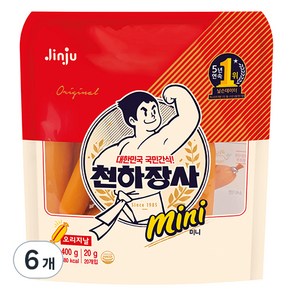 천하장사 오리지날 미니 간식 소시지, 400g, 6개