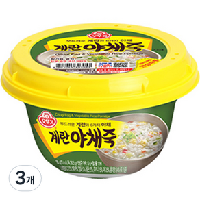 오뚜기 계란야채죽 상온, 285g, 3개