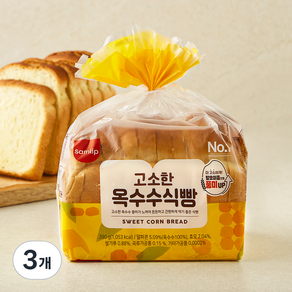 삼립 고소한 옥수수 식빵, 390g, 3개