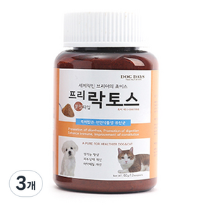 도그데이즈 반려동물 분말 영양제, 장건강/유산균, 60g, 3개