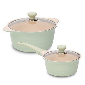 드림셰프 OSLO 인덕션 허브 냄비세트 2종, 혼합색상, 편수냄비 18cm + 양수냄비 24cm, 1세트