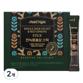 뉴오리진 유한건강생활 전녹용홍삼 스틱 30일분 30p, 300ml, 2개