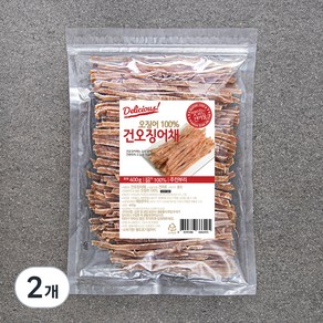 해맑은푸드 건오징어 채 (냉동), 400g, 2개