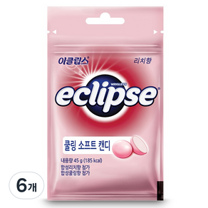 이클립스 쿨링 소프트 캔디 리치향, 45g, 6개