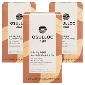 오설록 제주 화산 우롱차 티백, 1.8g, 20개입, 3개