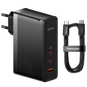 베이스어스 Gan5 PD3.1 QC PPS 140W 초고속 멀티 충전기 + 240W C to C 고속충전 케이블