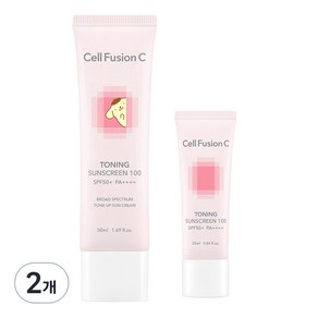 셀퓨전씨 토닝 썬스크린 기획세트 산리오캐릭터즈+토닝썬 SPF50+ PA++++, 75ml, 2개