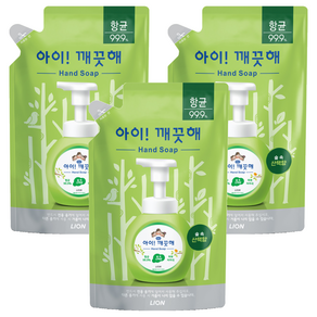 아이깨끗해 핸드솝 리필 숲 속 산책향, 450ml, 3개