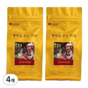 맥널티커피 리치 헤이즐넛향 분쇄 원두커피, 226g, 4개, 핸드드립