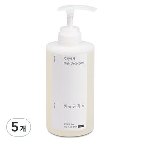 생활공작소 주방세제 쌀뜨물향, 500ml, 5개