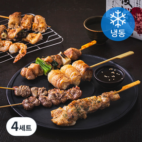 명품조선 모듬꼬치 8꼬치 380g + 소스 50g 세트 (냉동), 4세트