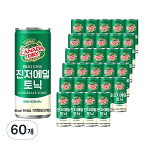 캐나다드라이 진저에일 토닉, 60개, 250ml