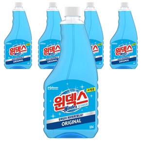 윈덱스 유리세정제 리필, 500ml, 5개